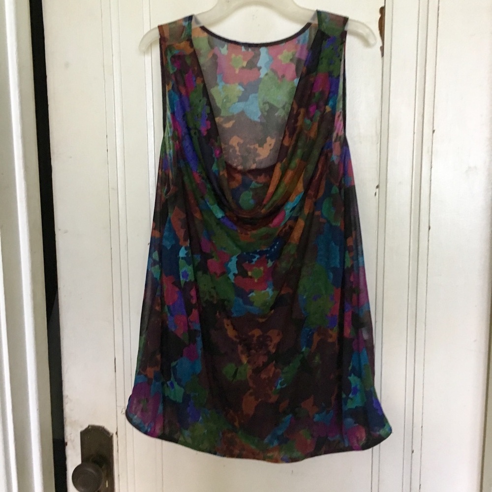 Lane Bryant sz 18 sleeveless floral abstract print